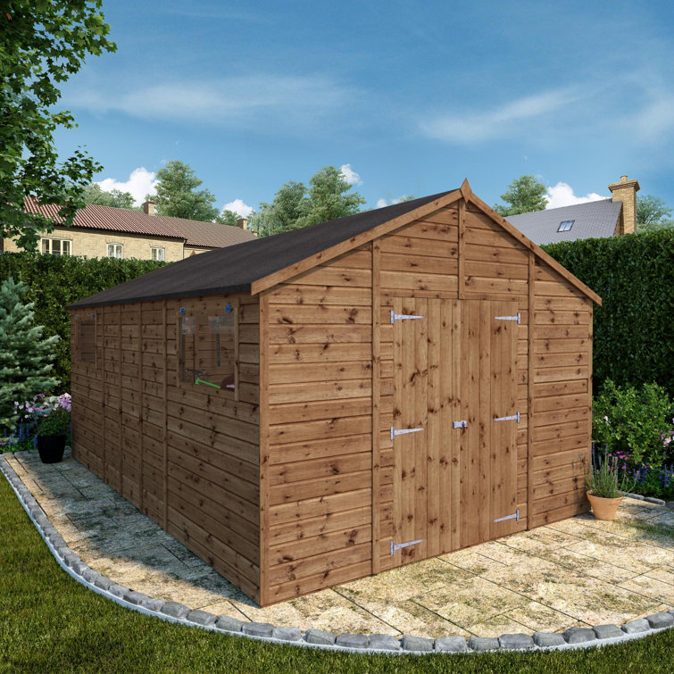 WFX Utility 10 ft. x 16 ft. Solid Wood Garden Shed | Wayfair.co.uk